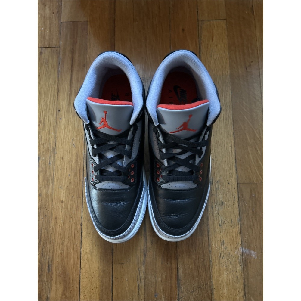 Nike Air Jordan 3 Retro OG Black Cement Leather Sneaker DN3707-010 Men 10.5